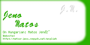 jeno matos business card